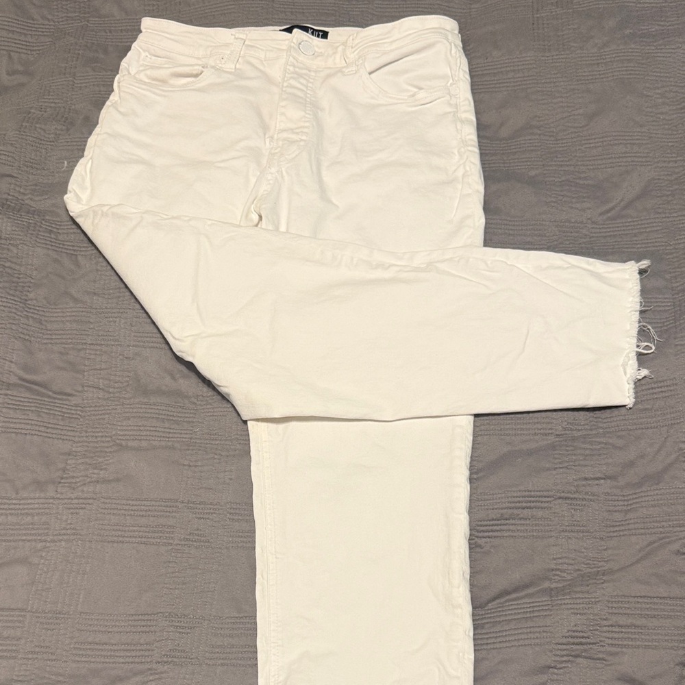 Kut from the Kloth White Denim Jeans - High Waist